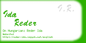 ida reder business card